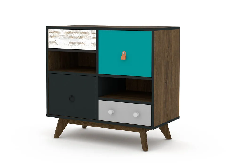 Bahut Bas 4 Tiroirs Deco Geneva