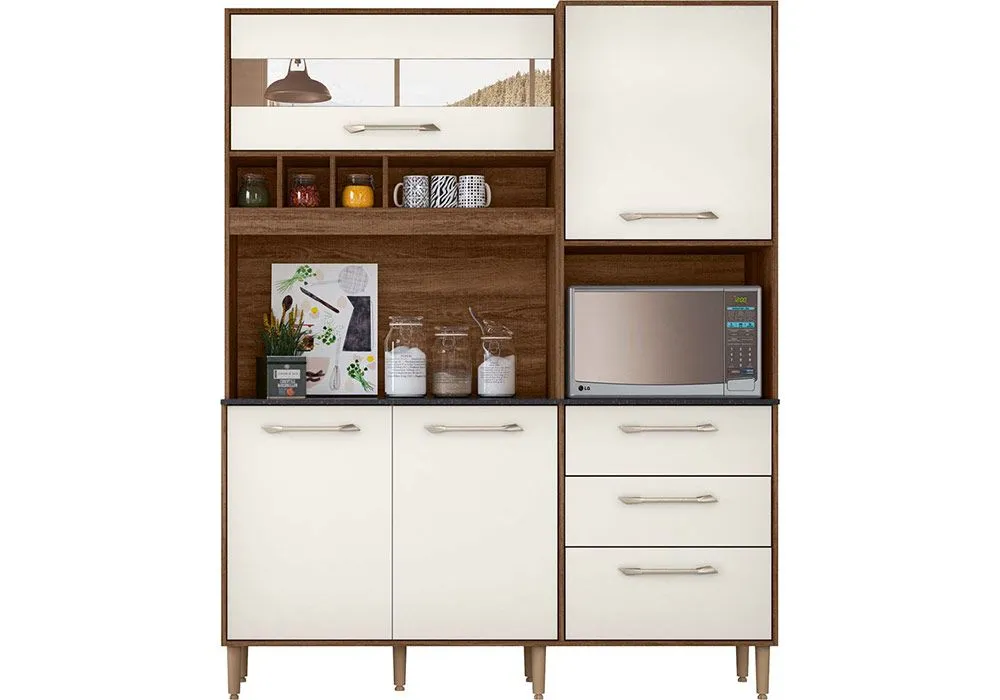 Buffet de Cuisine 4 Portes 3 Tiroirs Maui