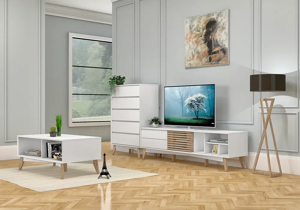 Meuble TV 2 Tiroirs Bianca – Image 2