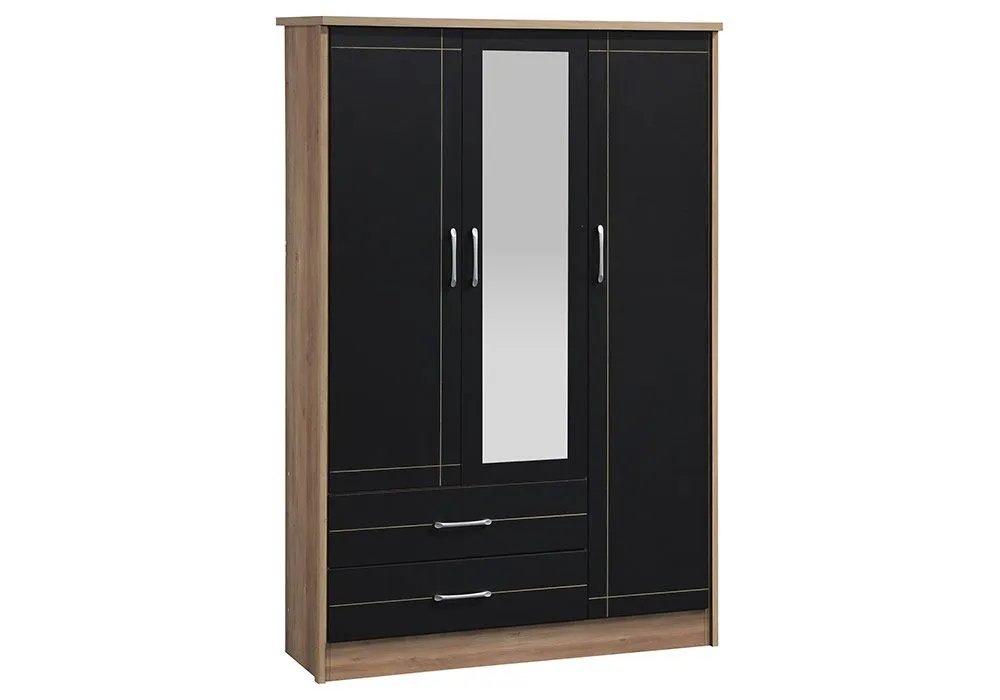 Armoire 3 Portes 2 Tiroirs (Collection Vasquez)