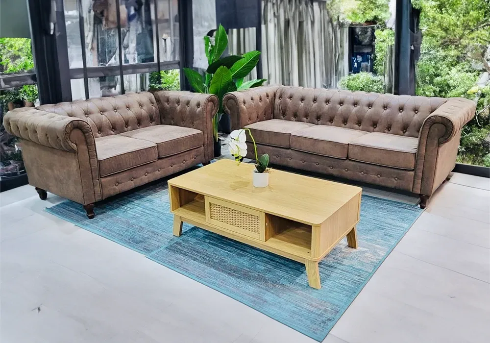 Salon 3 + 2 Places Chesterfield Vintage – Image 4