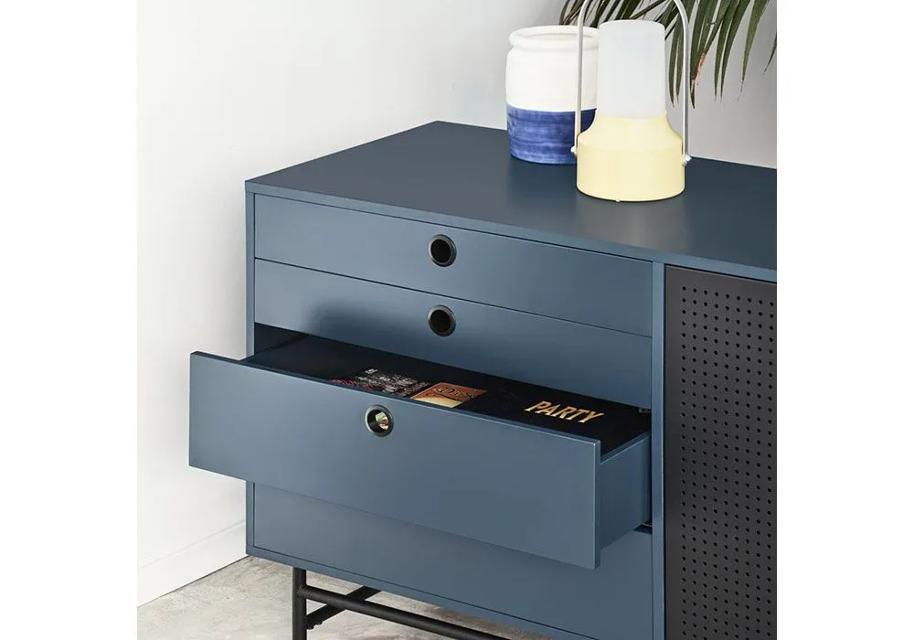 Buffet Bas 2 Portes 8 Tiroirs Punto – Image 4