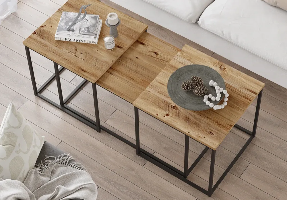 Set de 3 Tables Industrielles – Image 3