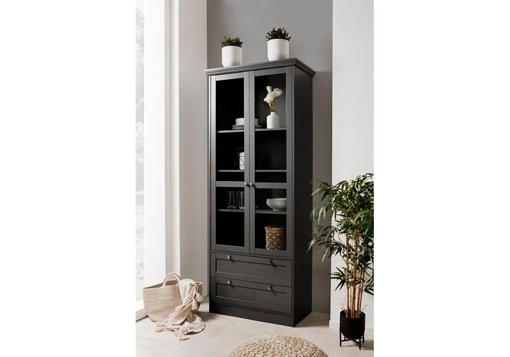 Vitrine 2 Portes 2 Tiroirs (Collection Vera)