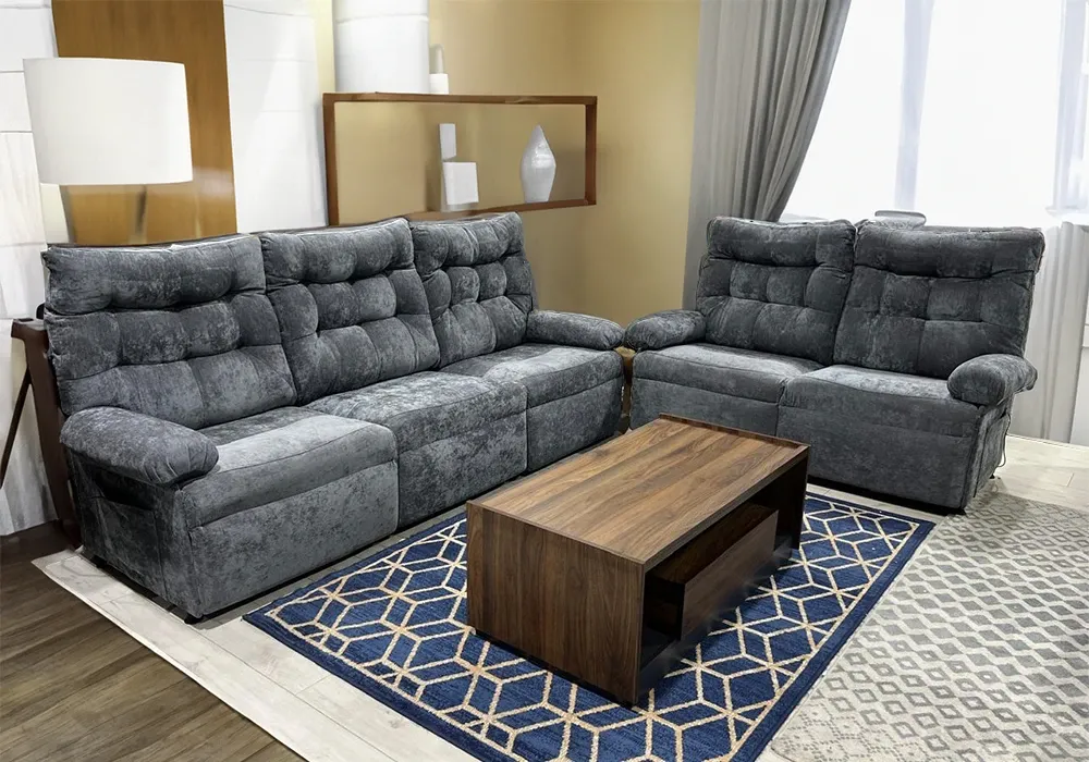 Salon 3+2 Canapé avec 4 Relax Électriques