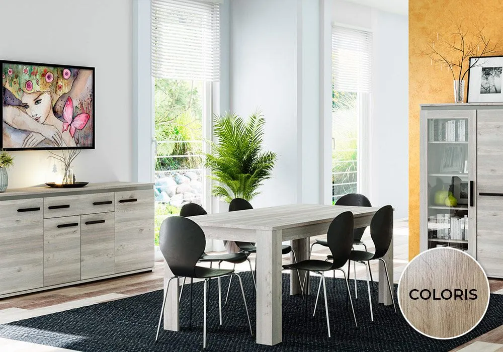 Vitrine 2 Portes LED (Collection Salle à Manger Izis)