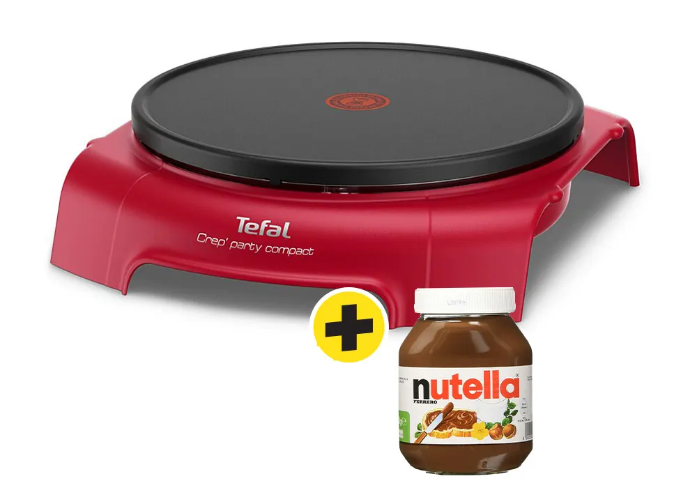 Crêpière Crêp’Party Tefal + 1 Pot de Nutella 750GR Offert (PY3015F0)