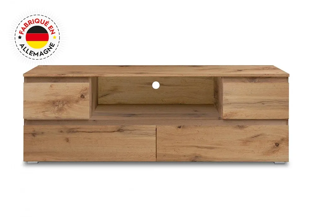 Meuble TV 4 Tiroirs (Collection Image Chêne Doré) – Image 2